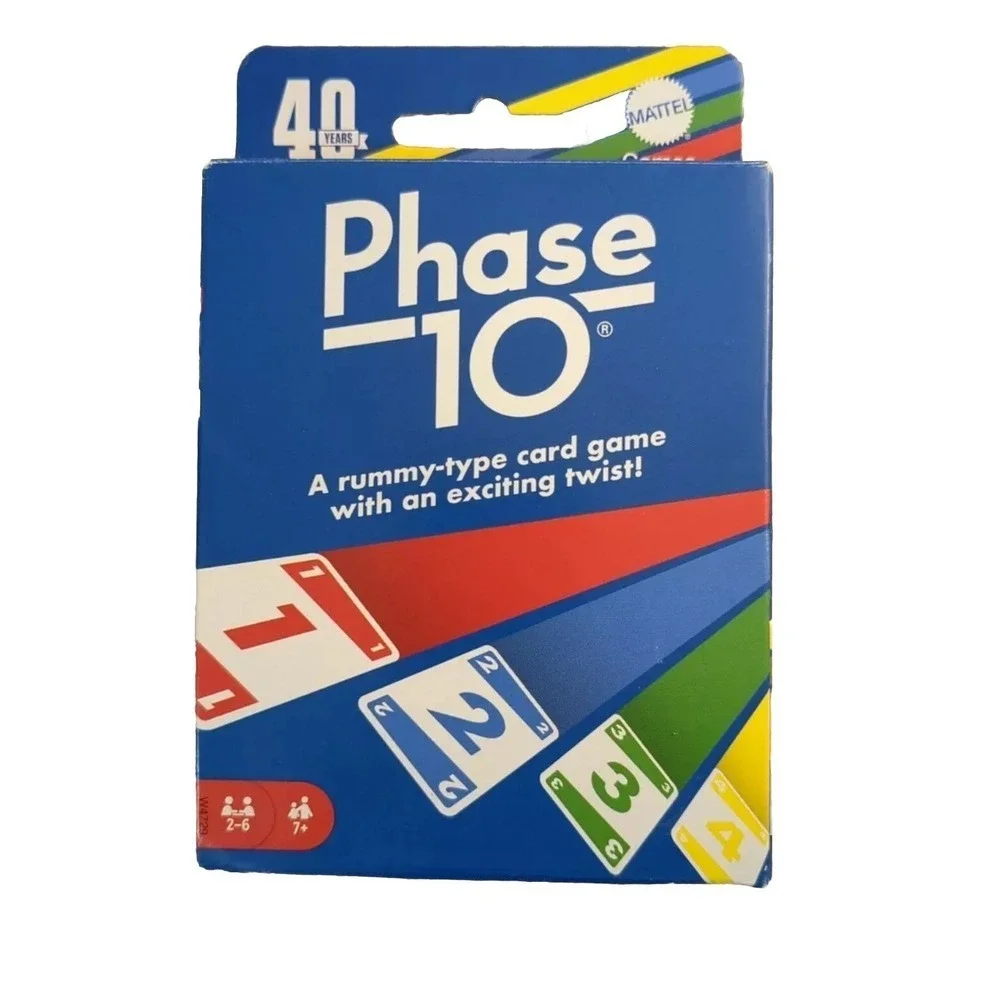 NEW Mattel Phase 10 Card Game New Sealed Ages 7+ 2-6 players, Travel Friendly
